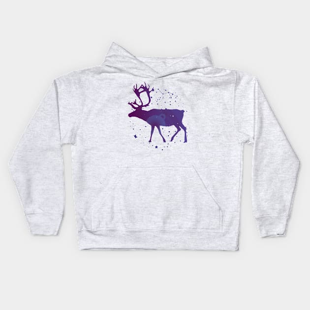 Stag Constellation Kids Hoodie by TheUnknown93